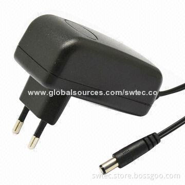 External 24W EU Plug-in Switching Power Supply, 100-240V AC, 50/60Hz, ErP, CEC Level V, MEPS IV